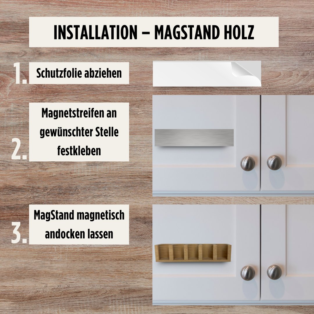 JETZT NEU! MagStand Holz - Magnetischer 5er Aufsteller - Teaballs